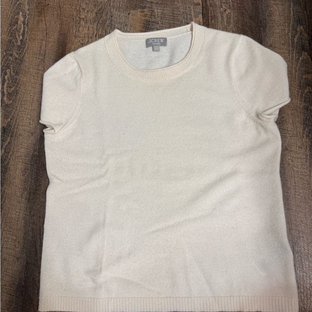 J. Crew Women's Classic Cream Crew Neck Sweater